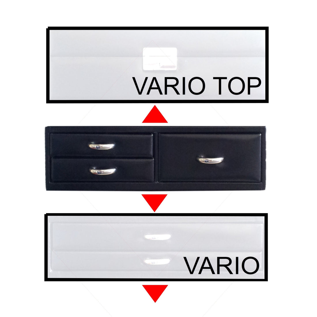 Module standard VARIO Montres vario / noir (cuir)