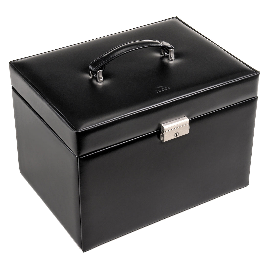 Schmuckkoffer für Ringe Victoria vario / schwarz (Leder)